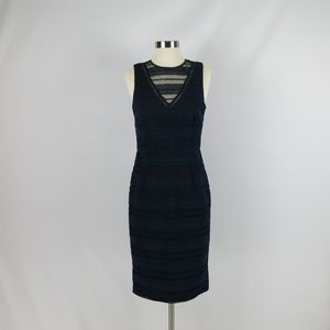 Trina Turk Navy Lace Sheath Dress Size 2